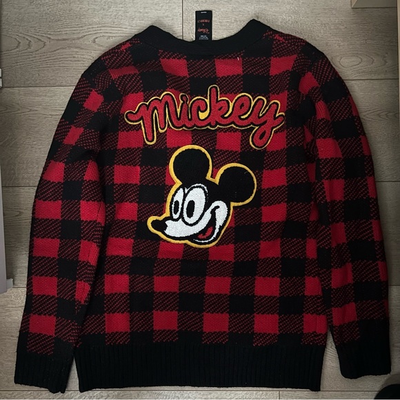 Forever 21 x Disney Mickey Mouse Checkered Cardigan - Picture 4 of 6